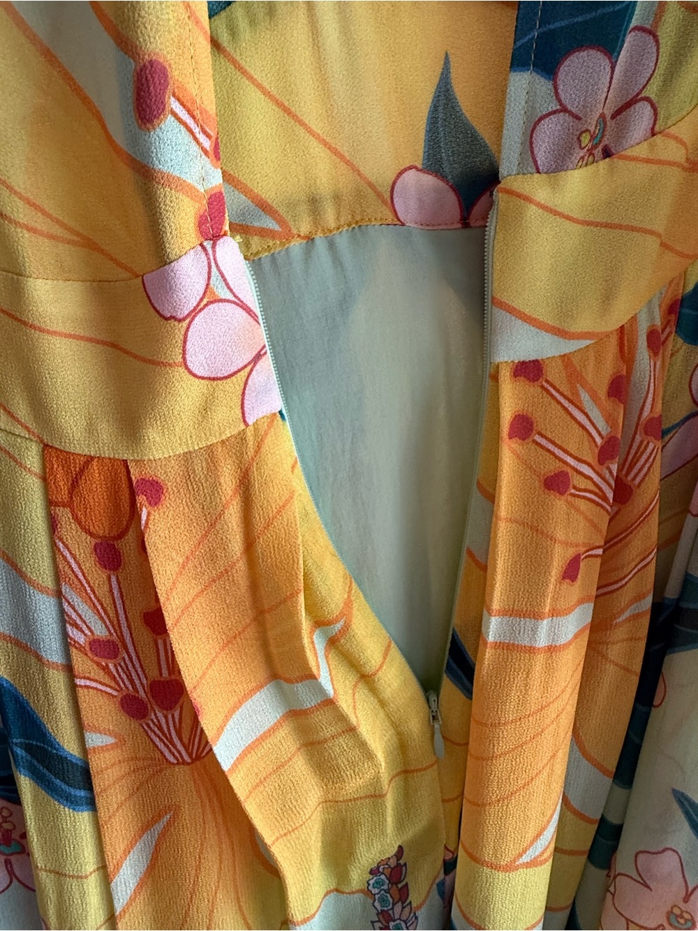 Farm Rio Pietra Yellow Floral Flowy Maxi Dress Size Medium Size M - Picture 9 of 10